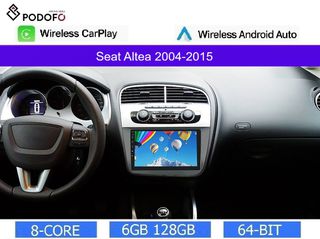 SEAT ALTEA (2004-2015) Android Car Radio Οθόνη 9" | 6GB RAM + 128GB ROM | Ασύρματο CarPlay & Aσύρματο Android Auto | GPS | WiFi | DSP | FM/RDS