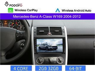 Mercedes Benz A-Class W169 Clima (2004-2012) Android οθόνη 9" 2+32GB Ασύρματο CarPlay & Aσύρματο Android Auto | GPS | EQ | WiFi