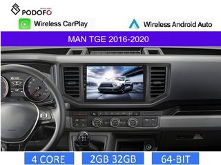 MAN TGE (2016-2020) 10.1" Οθόνη Android Navigation | 2GB+32GB | Ασύρματο CarPlay & Aσύρματο Android Auto | GPS | WiFi | EQ | HiFi | FM/RDS