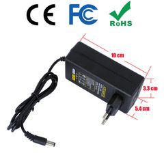 12V 3A Adapter (DC 5.5x2.1mm Plug) – LED Strip Light, Controller Compatible ( Κωδ.60271 )-thumb-4