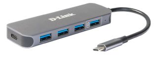 D-Link DUB-2340 USB 3.0 Hub 5 Θυρών με σύνδεση USB-A & Θύρα Φόρτισης Ασημί