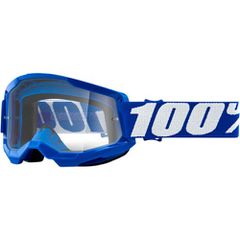 Μάσκα Μηχανής 100% Strata 2 Goggles Blue με καθαρό φακό
