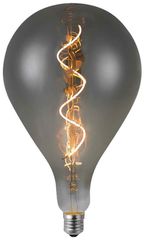 V-TAC Λάμπα LED E27 A160 Spiral Filament 4W 230V 120lm 300° IP20 Ζεστό Λευκό Smoky Γυαλί 23167