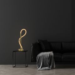 Επιτραπέζιο Φωτιστικό Πορτατίφ LED 18W 1800lm 360° AC 220-240V IP20 Ρυθμιζόμενο Λευκό CCT με Αφή 2700K/4500K/6000K Dimmable - Lumileds SMD Chip - Χρυσό Πλατίνα - Μ30 x Π30 x Υ60cm - 3 Χρόνια Εγγύηση