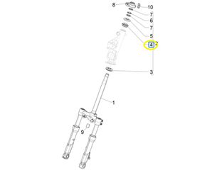 Ποτήρια Πηρουνιού Επάνω Piaggio Beverly 300 HPE ABS E5 2021-2024 ZAPMD2100 60075045