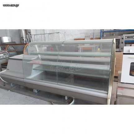 Βιτρίνα ζαχαροπλαστείου με ταμείο 290x90x160cm μεταχειρισμένη