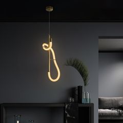 kelvo® GLOW KLV-101-0159 Κρεμαστό Φωτιστικό Οροφής LED 24W 2400lm 360° AC 220-240V IP20 Ρυθμιζόμενο Λευκό CCT με On/Off 2700K/4500K/6000K - Lumileds SMD Chip - Χρυσό Πλατίνα - Μ24 x Π10 x Υ62cm - 3 Χρ