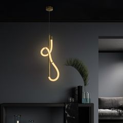 kelvo® GLOW KLV-101-0160 Κρεμαστό Φωτιστικό Οροφής LED 24W 2400lm 360° AC 220-240V IP20 Ρυθμιζόμενο Λευκό CCT με On/Off 2700K/4500K/6000K - Lumileds SMD Chip - Χρυσό Πλατίνα - Μ30 x Π17 x Υ66cm - 3 Χρ