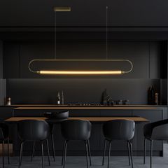 kelvo® GLOW KLV-101-0177 Κρεμαστό Φωτιστικό Οροφής LED 15W 1500lm 360° AC 220-240V IP20 Ρυθμιζόμενο Λευκό CCT με Χειριστήριο από 2700K έως 6000K Dimmable - Lumileds SMD Chip - Χρυσό Πλατίνα - Μ120 x Π