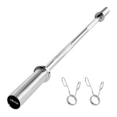 Μπάρα VEVOR 4FT, Ταιριάζει σε πλάκες βάρους 2 ιντσών, Χρωμιωμένη μπάρα με ραβδωτή λαβή για προπόνηση δύναμης, άρση βαρών, καθίσματα, άρση θανάτου, πιέσεις πάγκου, κάμψεις, πιέσεις overhead, χωρητικότη