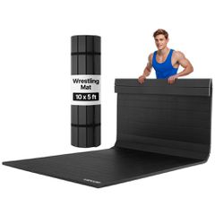 Χαλί πάλης VEVOR 3x1.5m, παχύ χαλί πολεμικών τεχνών για γυμναστική στο σπίτι, άσκηση, αδιάβροχα χαλάκια προπόνησης PVC Roll-Up για γυμναστική, τατάμι, jiu jitsu BJJ MMA τζούντο, πυγμαχία, μαύρο