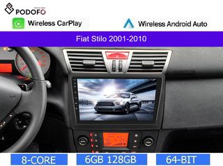 Fiat Stilo (2001-2010) Android 13 Οθόνη 9" | 6GB RAM +128GB ROM | Ασύρματο CarPlay & Aσύρματο Android Auto | GPS | WiFi | DSP
