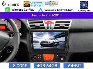 Fiat Stilo (2001-2010) Οθόνη 9" Android 15 | 4GB RAM + 64GB ROM | 8-Core Snapdragon | Ασύρματο CarPlay & Ασύρματο Android Auto | GPS | WiFi | DSP | FM/RDS