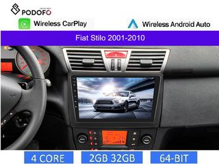 Fiat Stilo (2001-2010) Android οθόνη 9" 2+32GB Ασύρματο CarPlay & Aσύρματο Android Auto | GPS | EQ | WiFi