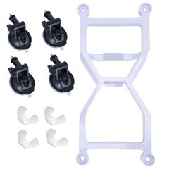 Ορθογώνια βάση οροφής αυτοκινήτου - Rectangular Satellite Car Roof Mount, Suction Cup Mount για Mini Satellite Roof Holder with 400 Pounds Pull Force Mounting Kit με 4 Βεντούζες White ( Κωδ.1-PER0071