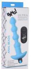 Vibrating Silicone Anal Beads & Remote Control - Blue-thumb-3
