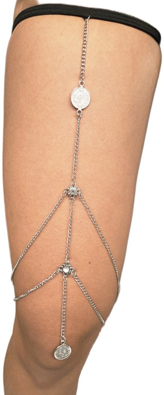 Snake Coin Pendant Leg Chain