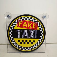 Φωτεινή Πινακίδα Led Light Box Deluxe Fake TAXI Κίτρινο με Usb