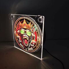 Φωτεινή Πινακίδα Led Light Box Μαϊμού Built to Drive με Usb