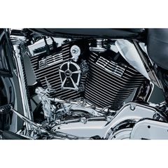 Kuryakyn Kuryakyn, Mach 2 horn cover. Chrome/black mesh insert