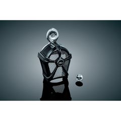 Kuryakyn Kuryakyn, Mach 2 horn cover. Black/chrome mesh insert