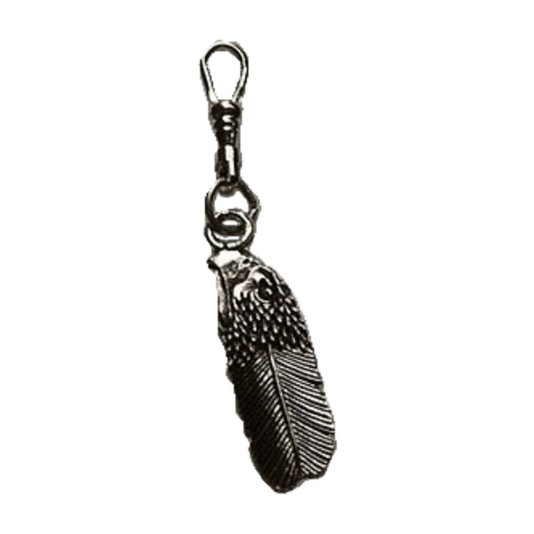 MCS Eagle head feather zipper pull