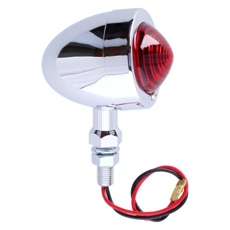 MCS Bullet marker light. Chrome. Red lens. DF. ext. stud mount