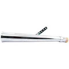 MCS Sei megaphone upswept left universal muffler 24″ long chrome