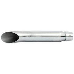 MCS Turn out universal muffler 16″ long chrome