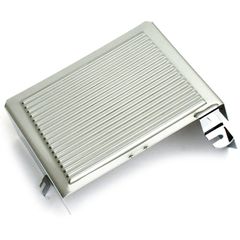 MCS Battery side cover. Chrome. Ribbed