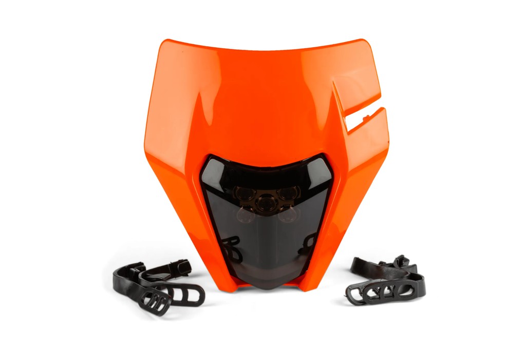 Μασκα Φανου Led Ktm Exc/Exc-F 250/350/450 Πορτοκαλι/Φιμε | Str8