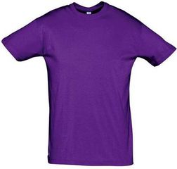 T-SHIRT UNISEX ΜΕ ΣΤΡΟΓΓΥΛΉ ΛΑΙΜΌΚΟΨΗ SOLʼS REGENT - 11380 DARK PURPLE-712