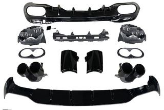 ΠΙΣΩ SPOILER DIFFUSER ME ΜΑΥΡΕΣ ΕΞΑΤΜΙΣΕΙΣ Mercedes W118 CLA  AMG 45 LOOK-thumb-1