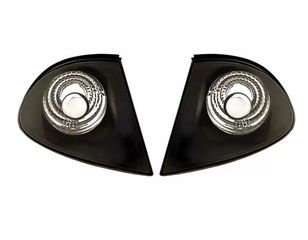 Φλας δίπλα στο φανάρι BMW E46 sedan (1998-2001) - χρωμίου μαύρο - σετ 2τμχ.