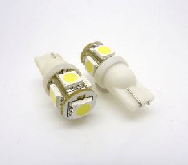 Ψείρες led t10 5 smd λευκό 2τμχ