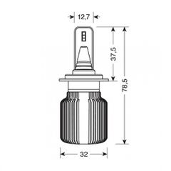 H7 9-32V PX26d 6LED 6.500K 4.000lm 20W CANBUS SEOUL CSP-Y19chips HALO LED BLADE 2ΤΕΜ.-thumb-3