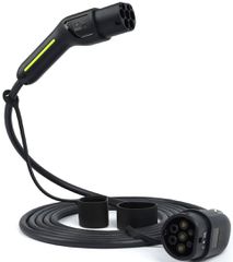 Καλώδιο Ηλεκτρικού Αυτοκινήτου Σταθμών Φόρτισης Type2-Type2 5μέτρα 32A 7,4KW-22KW 1-3φασικό BLACK 7.4kW 32A Μονοφασικό-thumb-2