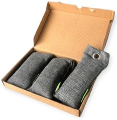 Σετ 3 Τσάντες Φιλτραρίσματος Αέρα με Ενεργό Άνθρακα από Μπαμπού