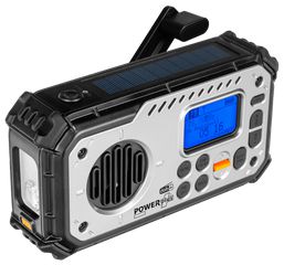 POWERplus Bison Ηλιακό USB Δυναμό FM DAB+ Ράδιο Bluetooth PowerBank Φακός κλπ