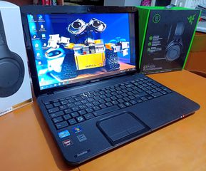 TOSHIBA C-855 με επεξεργαστή Intel i3 μνήμη RAM 6GB, Δίσκος 320GB με Windows10 + Office 15.6΄΄ίντσες