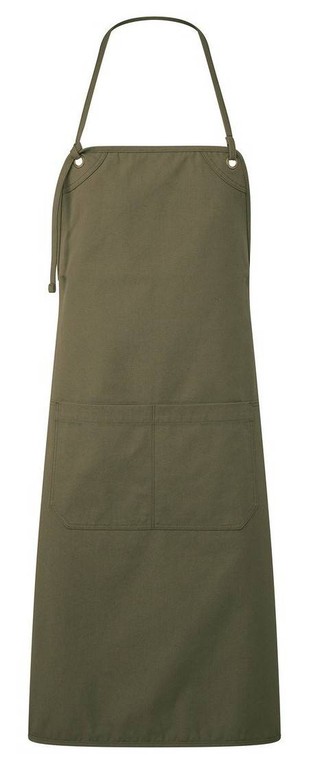 PREMIER PR181 "ARTISAN'S CHOICE" Double Pocket Canvas Bib Apron OLIVE