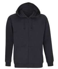 SOL'S CARTER 03812 Unisex Ζακέτα Φούτερ με Κουκούλα, Ανακυκλωμένο Πολυέστερ BLACK-312