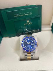 Rolex Submariner Date 41" 2022 –126613LB–Blue Dial/Blue Bezel (Rolesor Yellow Gold & Steel) Τιμή: €15.500 Κατάσταση: (Πολύ καλό) – Αγρατζούνιστο, σαν καινούργιο .Γνήσιο κουτί & πλήρη γνήσια έγγραφα