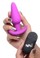 XR Brands 21X Vibrating Silicone Butt Plug with Remote Control - Purple-thumb-6