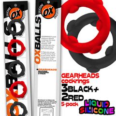 Oxballs Gearheads 5-pack Spinner Rings Red / Black-thumb-2
