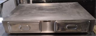 Συρτάρι Καφέ Διπλό Ανοξείδωτο 100x60x20Cm - Μεταχειρισμένο.