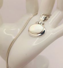 Μενταγιόν Mother of Pearl και αλυσίδα Ασήμι 925 Α9556 ΤΙΜΗ 125 ΕΥΡΩ-thumb-6