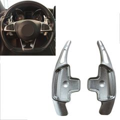 Paddles Shift Αλουμινίου Για Mercedes-Benz C-Class W205 / GLC / GLE / S-Class / CLA / GLA Ασημί 2 Τεμάχια