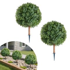 Τεχνητά πυξάρια VEVOR Topiary με στάχυ εδάφους, 2 σετ 686 χιλ. Ψεύτικοι θάμνοι και θάμνοι σε γλάστρες, τεχνητό δέντρο μεταξιού που μοιάζει με αληθινό για διακόσμηση, μπροστινή βεράντα, εξωτερική εσωτε
