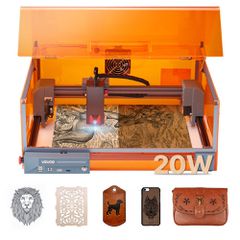 Χαρακτήρας λέιζερ VEVOR, 20W, Μηχανή χάραξης και κοπής λέιζερ με περίβλημα, Μηχανή χάραξης λέιζερ κοπής, 7000 mm/min, επιφάνεια εργασίας 300 x 300 mm, για ξύλο, δέρμα, γυαλί, ορισμένα μέταλλα, κλάση 1